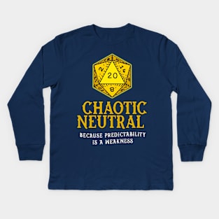 Chaotic Neutral Quote Kids Long Sleeve T-Shirt